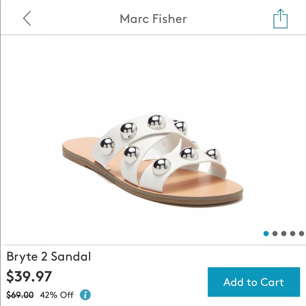 Marc Fisher Bryte 2 sandals. White size 6